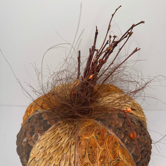 Set of 2 Decorative Pumpkins for Fall & Thanksgiving Tabletop Centerpiece Decor - Picture 10 of 16